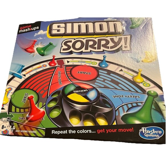 Simon Sorry! Game Mash+Ups Board Game By Hasbro Gaming Used 100% Complete - Picture 1 of 11